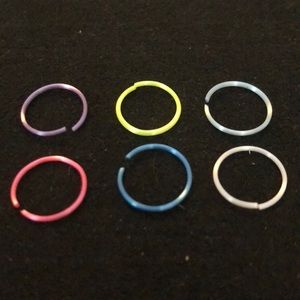 6 Bioflex nose rings